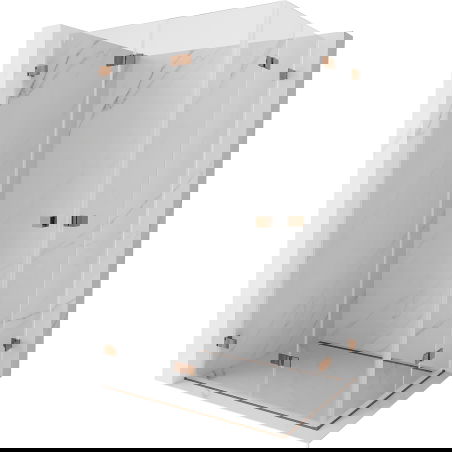 Mexen Lunar-F Duo sprchový kout skládací 95 x 90 cm, čirý, růžové zlato - 836-095L-090P-60-00