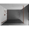 Mexen Kioto sprchová zástěna Walk-in 80 x 200 cm, grafit 8 mm, růžové zlato - 800-080-101-60-40