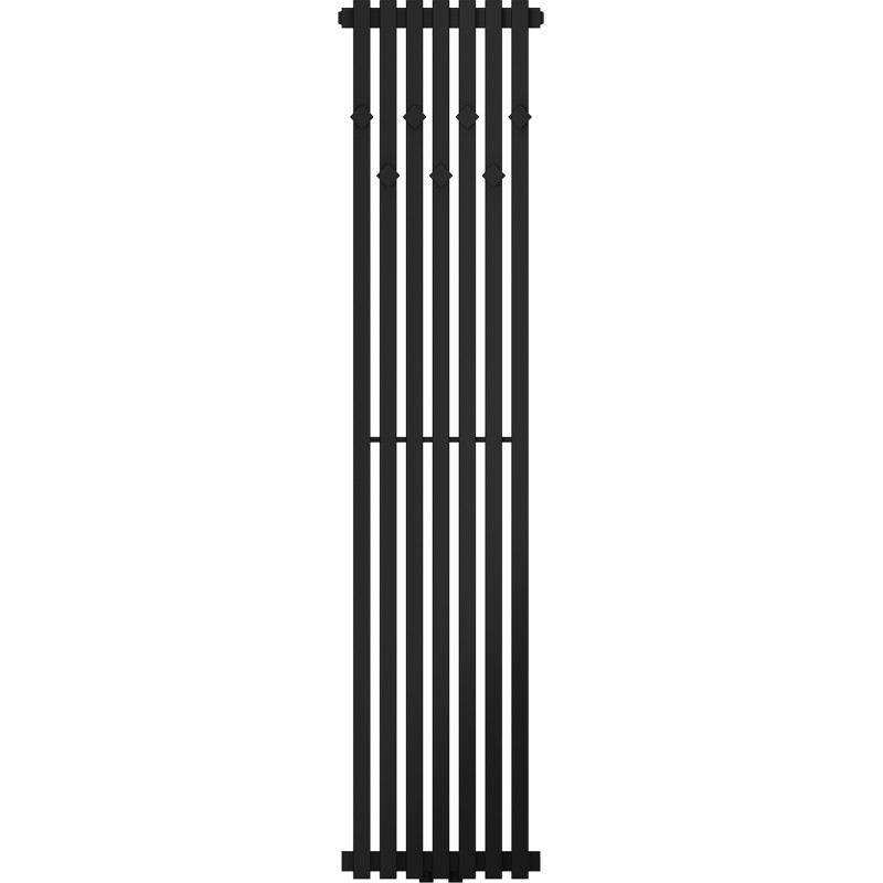 Mexen Flux dekorativní koupelnový radiátor 1500 x 340 mm, 630 W, černý - W127-1500-340-00-70