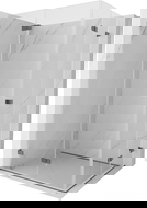 Mexen Lunar-F Duo skládací sprchový kout 95 x 80 cm, transparentní, kartáčovaný šedý gun - 836-095L-080P-66-00