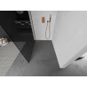 Mexen Kioto sprchová stěna Walk-in 100 x 200 cm, grafitová 8 mm, růžové zlato - 800-100-101-60-40