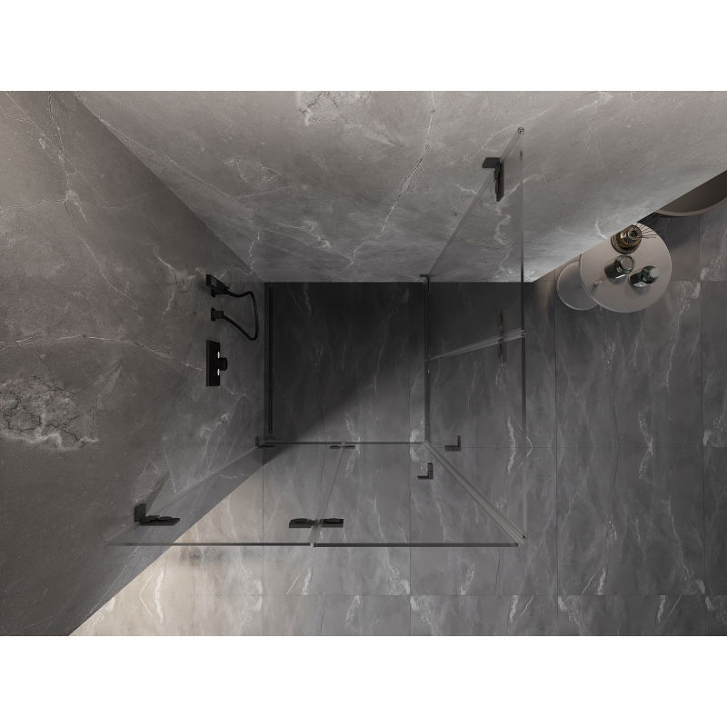 Mexen Lunar-F Duo skládací sprchový kout 95 x 95 cm, transparentní, gun metal - 836-095L-095P-95-00