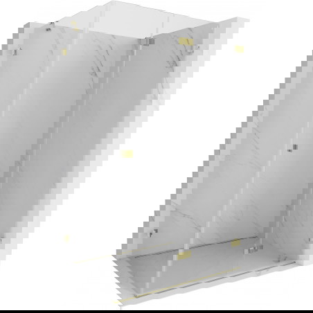 Mexen Lunar-F skládací sprchový kout pravý 95 x 80 cm, transparentní, zlatý - 836-095-080-50-00-P