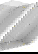 Mexen Lunar-F skládací sprchový kout pravý 100 x 90 cm, transparentní, zlatý - 836-100-090-50-00-P