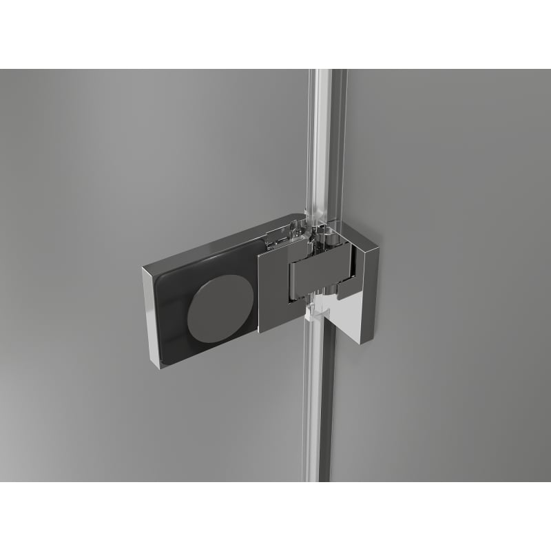 Mexen Lunar-F L skládací sprchová kabina levá 100 x 80 cm, transparentní, chrom - 836L-100-080-01-00-L