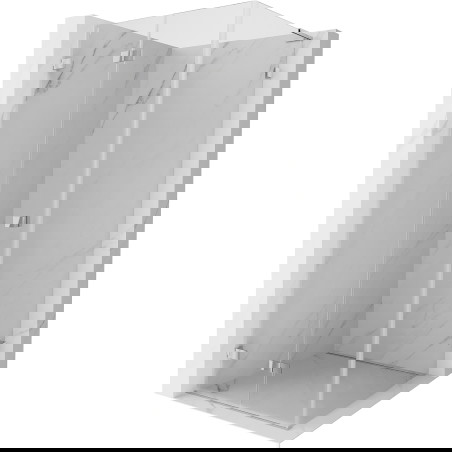 Mexen Lunar-F L skládací sprchový kout levý 90 x 90 cm, transparentní, chrom - 836L-090-090-01-00-L