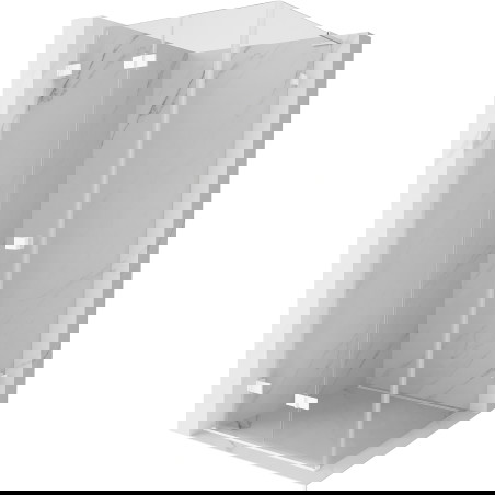 Mexen Lunar-F L skládací sprchový kout levý 90 x 90 cm, transparentní, bílá - 836L-090-090-20-00-L