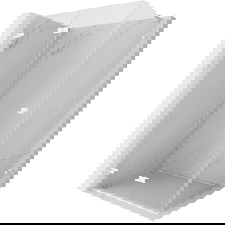 Mexen Lunar-F L skládací sprchový kout levý 95 x 90 cm, průhledný, bílý - 836L-095-090-20-00-L