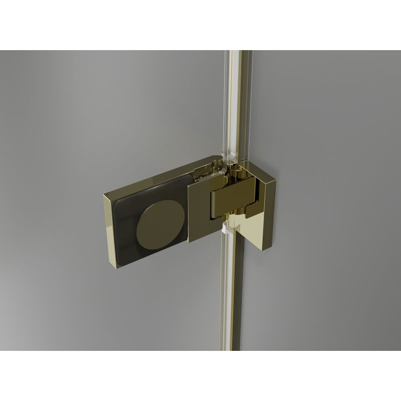 Mexen Lunar-F L skládací sprchový kout levý 100 x 90 cm, transparentní, zlatý - 836L-100-090-50-00-L