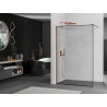 Mexen Kioto sprchová stěna Walk-in 80 x 200 cm, černý rámeček 8 mm, růžové zlato - 800-080-101-60-70