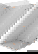 Mexen Lunar-F L skládací sprchová kabina levá 95 x 80 cm, transparentní, kartáčovaná měď - 836L-095-080-65-00-L