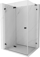 Mexen Lunar-F L skládací sprchový kout levý 95 x 90 cm, transparentní, černý - 836L-095-090-70-00-L