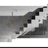 Mexen Kioto sprchová stěna Walk-in 90 x 200 cm, černá mřížka 8 mm, zlatá - 800-090-101-50-77
