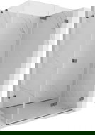 Mexen Lunar-F skládací sprchový kout pravý 95 x 80 cm, transparentní, gun gray kartáčovaný - 836-095-080-66-00-P