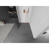 Mexen Kioto sprchová zástěna Walk-in 80 x 200 cm, černá mřížka 8 mm, růžové zlato - 800-080-101-60-77