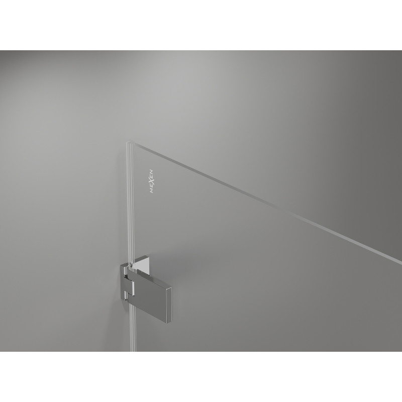 Mexen Lunar-F L skládací sprchový kout pravý 100 x 80 cm, průhledný, chrom - 836L-100-080-01-00-P