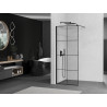 Mexen Kioto sprchová stěna Walk-in 70 x 200 cm, černá mřížka 8 mm, černá - 800-070-101-70-77