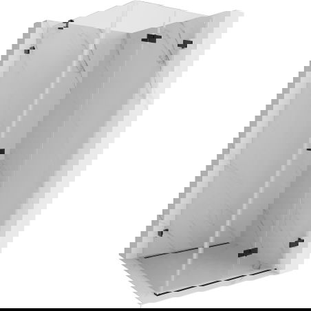 Mexen Lunar-F sprchová kabina skládací pravá 80 x 80 cm, transparentní, černá - 836-080-080-70-00-P