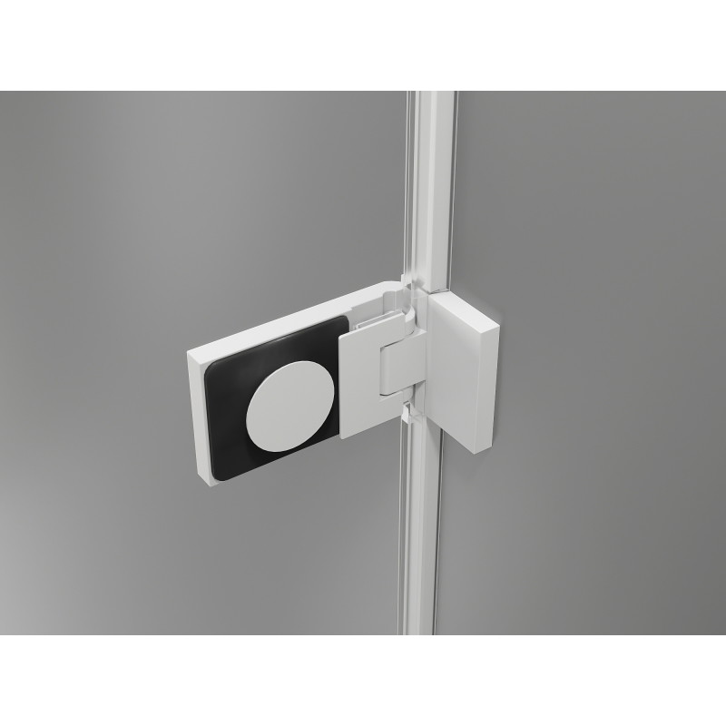 Mexen Lunar-F L skládací sprchový kout pravý 90 x 90 cm, transparentní, bílá - 836L-090-090-20-00-P