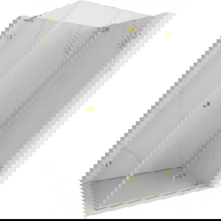 Mexen Lunar-F L sprchový kout skládací pravý 100 x 80 cm, transparentní, zlatý - 836L-100-080-50-00-P