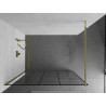 Mexen Kioto sprchová zástěna Walk-in 90 x 200 cm, černý vzor 8 mm, zlatá - 800-090-101-50-78