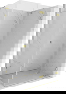 Mexen Lunar-F L sprchový kout skládací pravá 100 x 90 cm, transparentní, zlatá - 836L-100-090-50-00-P