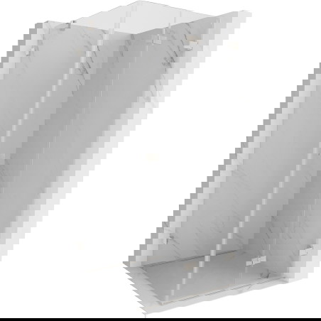 Mexen Lunar-F skládací sprchový kout pravý 90 x 90 cm, transparentní, kartáčovaný nikl - 836-090-090-97-00-P