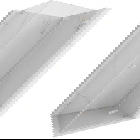 Mexen Lunar-F skládací sprchový kout pravý 100 x 90 cm, transparentní, kartáčovaný nikl - 836-100-090-97-00-P