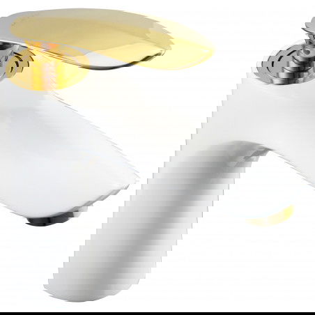 Mexen Lily baterie umyvadlová, bílá/zlatá - 73600-25