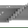 Mexen Elix kuchyňský dřez granitový 1-komorový 800 x 500 mm, šedý, sifon chrom - 6527801005-71