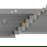 Mexen Elix granitový dřez 1-komorový 800 x 500 mm, šedý, zlatý sifon - 6527801005-71-G