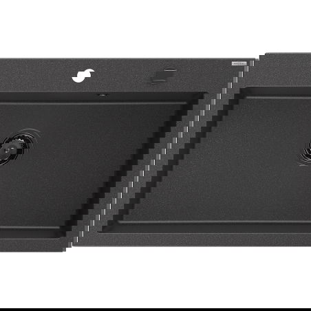 Mexen Elix granitový dřez 1-komorový 800 x 500 mm, černý kropenatý, černý sifon - 6527801005-76-B