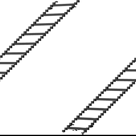 Mexen Bolt radiátor koupelnový 1800 x 400 mm, 406 W, černý - W126-1800-400-00-70