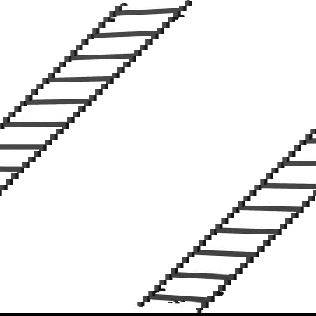 Mexen Bolt koupelnový radiátor 1800 x 500 mm, 460 W, černý - W126-1800-500-00-70