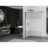 Mexen Kioto sprchová stěna Walk-in 130 x 200 cm, transparentní/mrazová 8 mm, černá - 800-130-101-70-35