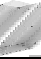 Mexen Lunar-F L skládací sprchová kabina pravá 85 x 70 cm, transparentní, kartáčovaná gun gray - 836L-085-070-66-00-P