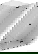 Mexen Lunar-F L sprchová kabina skládací pravá 80 x 70 cm, transparentní, černá - 836L-080-070-70-00-P