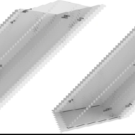 Mexen Lunar-F L skládací sprchový kout pravý 80 x 80 cm, transparentní, gun metal - 836L-080-080-95-00-P