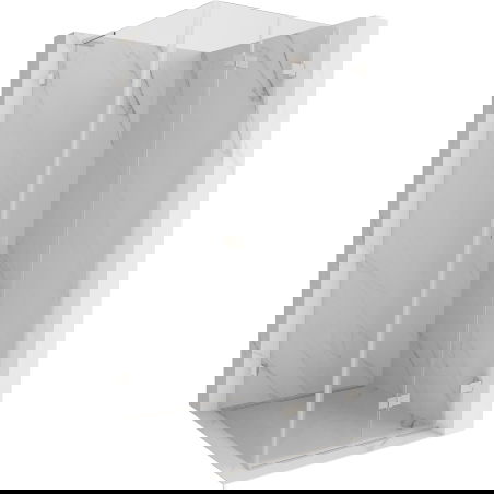 Mexen Lunar-F L skládací sprchová kabina pravá 70 x 70 cm, transparentní, kartáčovaný nikl - 836L-070-070-97-00-P