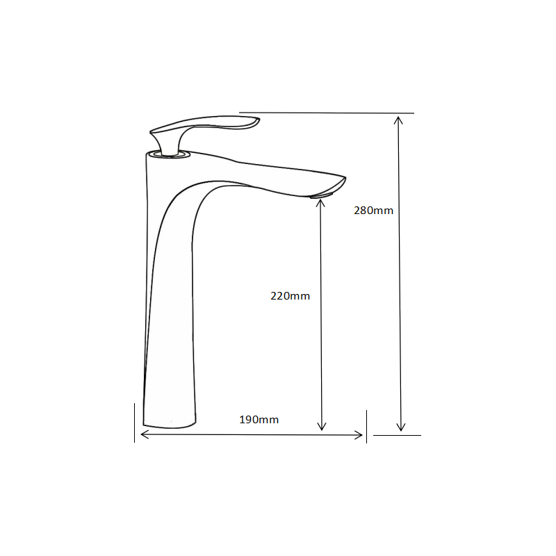 Mexen Lily vysoká umyvadlová baterie, chrom - 73610-00
