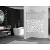 Mexen Kioto sprchová zástěna Walk-in 110 x 200 cm, bílý vzor 8 mm, chrom - 800-110-101-01-85