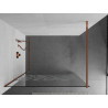 Mexen Kioto sprchová stěna Walk-in 100 x 200 cm, bílý vzor 8 mm, růžové zlato - 800-100-101-60-85