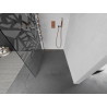 Mexen Kioto sprchová stěna Walk-in 100 x 200 cm, bílý vzor 8 mm, růžové zlato - 800-100-101-60-85