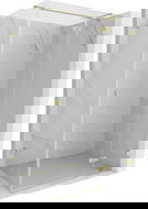 Mexen Lunar T sprchový kout otočný pravý 120 x 100 cm, transparentní, kartáčovaná zlatá - 834T-120-100-55-00-P