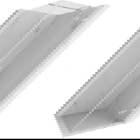 Mexen Lunar T Sprchová kabina s výklopnými dveřmi pravá 110 x 110 cm, transparentní, kartáčovaný nikl