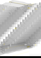 Mexen Lunar T sprchová kabina výklopná pravá 130 x 110 cm, transparentní, zlatá kartáčovaná - 834T-130-110-55-00-P