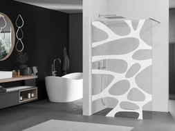 Mexen Kioto sprchová zástěna Walk-in 120 x 200 cm, bílá vlna 8 mm, chrom - 800-120-101-01-97