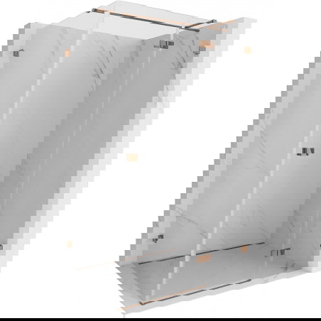 Mexen Lunar T Elegantní sprchový kout s pravými dveřmi 120 x 90 cm, průhledný, růžové zlato - 834T-120-090-60-00-P