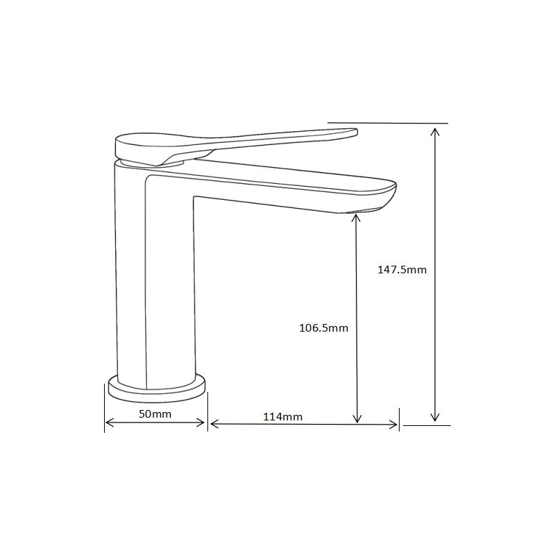 Mexen Largo baterie umyvadlová, chrom - 73700-00