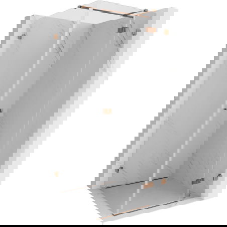 Mexen Lunar T sprchový kout otevíratelný pravý 110 x 110 cm, transparentní, růžové zlato - 834T-110-110-60-00-P